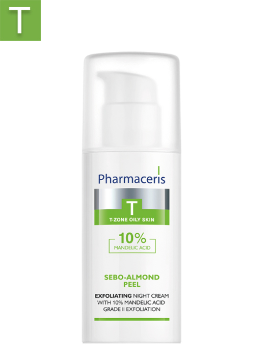 Pharmaceris T EXFOLIATING NIGHT CREAM WITH 10% MANDELIC ACID grade II exfoliation SEBO-ALMOND PEEL 10% 50 ml