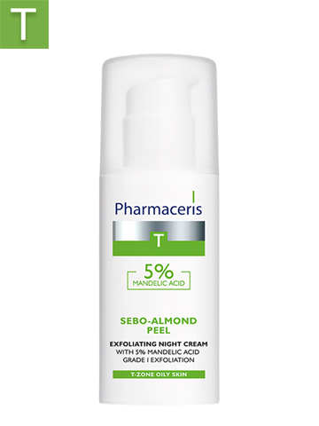 PHARMACERIS T NIGHT CREAM WITH 5% MANDELIC ACID 1ST DEGREE OF EXFOLIATION  SEBO-ALMOND PEEL 5% 50 ML
